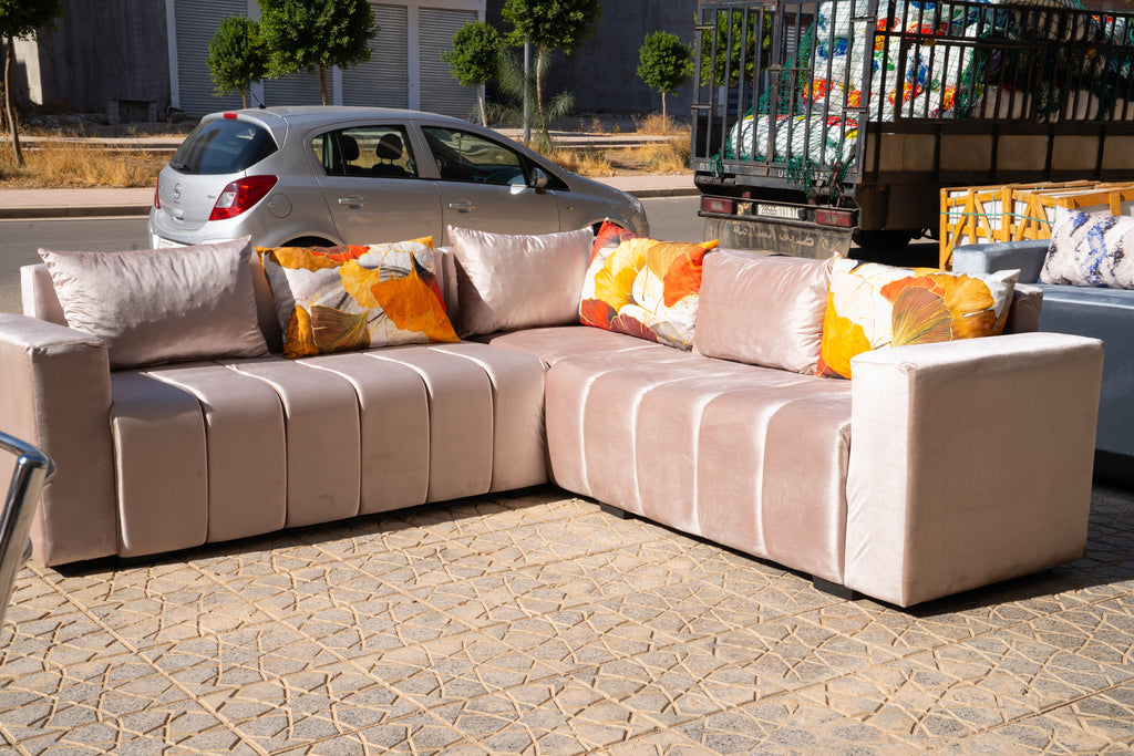 🛋️ كنبة على شكل L – الفخامة والراحة في قطعة واحدة!