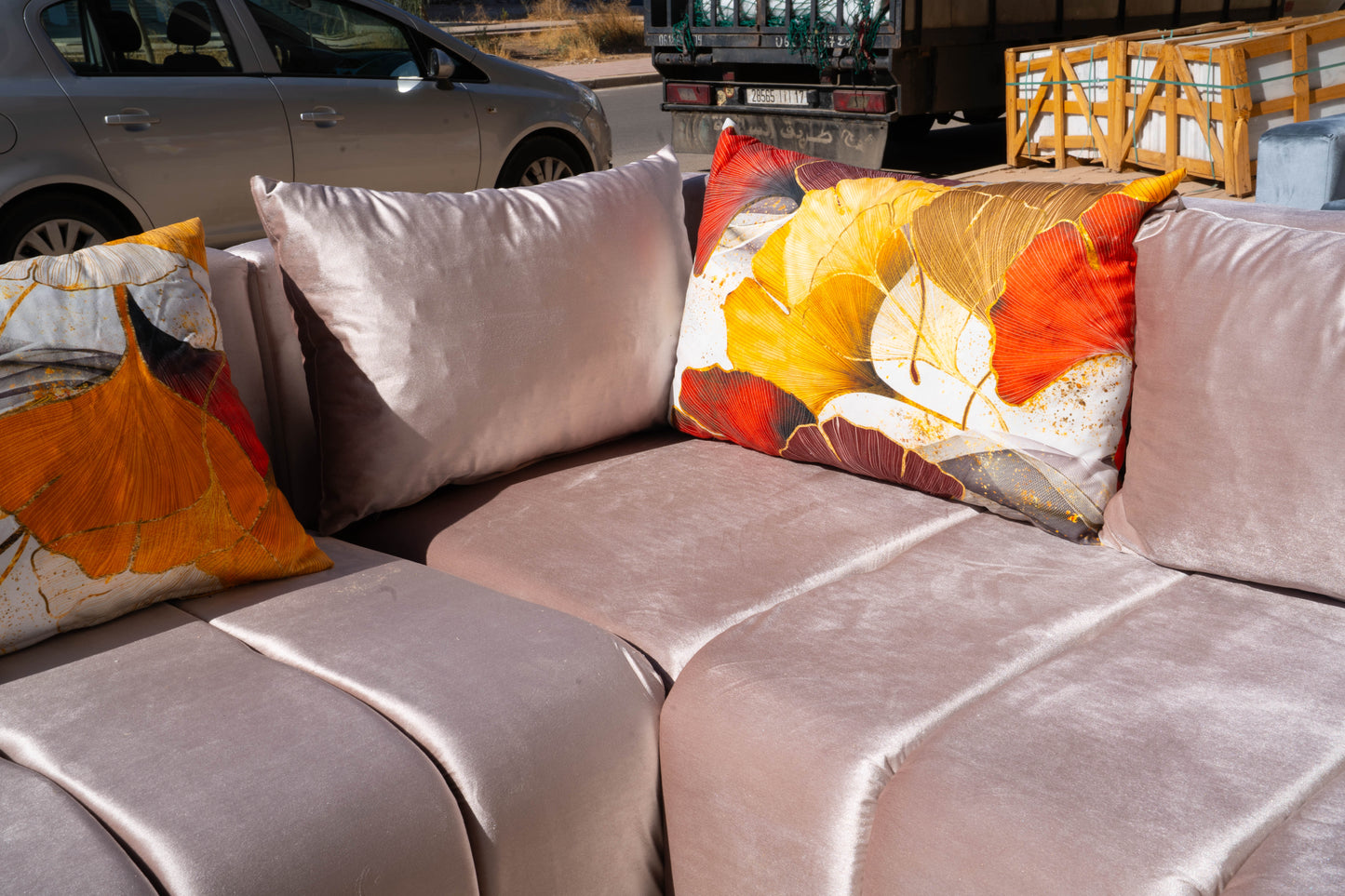 🛋️ كنبة على شكل L – الفخامة والراحة في قطعة واحدة!